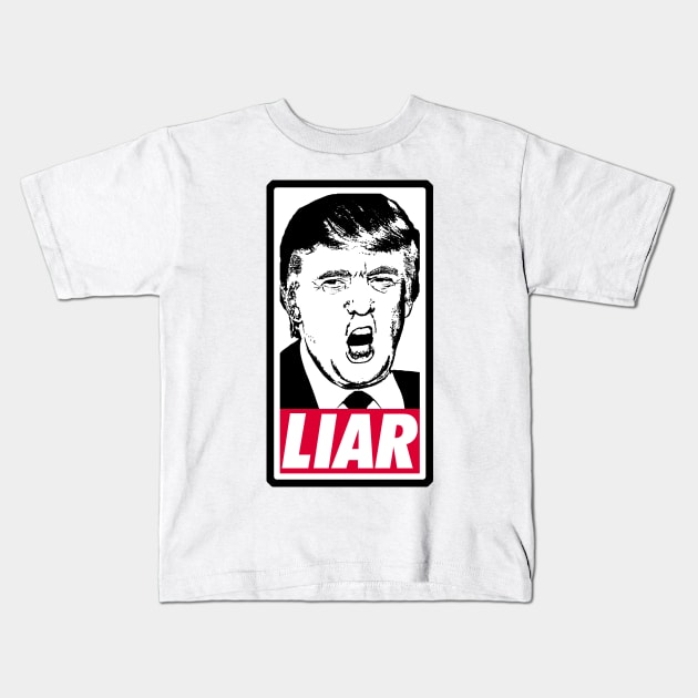 Trump - Liar Kids T-Shirt by mockfu
